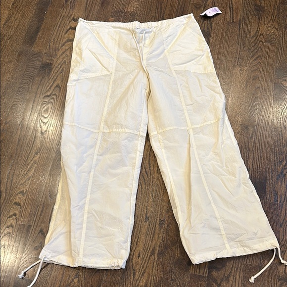 Drawstring Color Cream Pants & Jumpsuits | Cream Drawstring Pants Plus Xxl Loose Fit | Poshmark